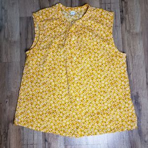 Women's Floral Sleeveless Button-Down Top Old Navy Size Small